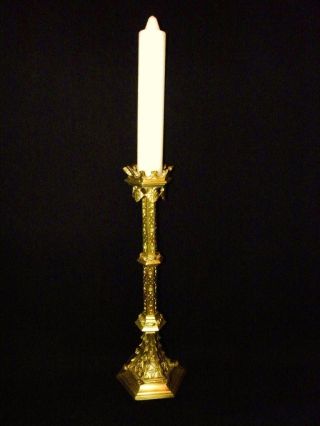 French Religious Gothic Candle Holder Crown Top.  19th.  Century photo