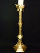 French Religious Gothic Candle Holder Crown Top.  19th.  Century Metalware photo 1