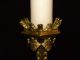 French Religious Gothic Candle Holder Crown Top.  19th.  Century Metalware photo 2