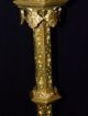 French Religious Gothic Candle Holder Crown Top.  19th.  Century Metalware photo 7