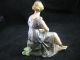 Antique Cast Spelter Statue Of A Classical Greek Woman Paint 7 