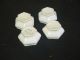 White Porcelain Hexagox Shape Salt Dips C1920 Czechoslovakia Crown Mark Salt & Pepper Shakers photo 1
