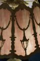Huge Antique 10 - Panel Bradley & Hubbard Slag Glass Table Lamp Nr Lamps photo 11