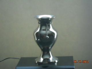 Unique Silver Vase W/rope Aroound Neck Of Vase, photo