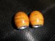 Wooden Salt & Pepper Shakers Barrel Excellent Estate Miniature 1 1/4 