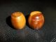 Wooden Salt & Pepper Shakers Barrel Excellent Estate Miniature 1 1/4 