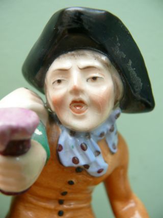 19thc Staffordshire Figure Of The Night Watchman & Drunk photo