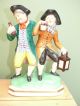 19thc Staffordshire Figure Of The Night Watchman & Drunk Figurines photo 2