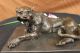 Bronze Marble Statue Panther Leopard Jaguar Cougar Big Cat Collector Artwork Metalware photo 6