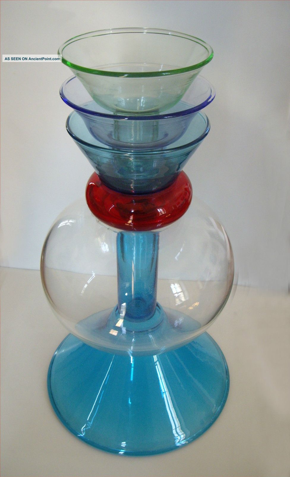 Zanini Marco Memphis Glass Vase Alppha Centauri (sottsass) Vases photo