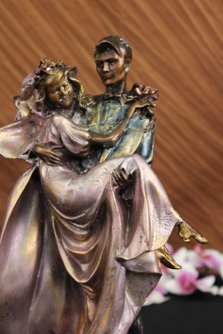 Limited Edition Groom & Bride Romance Wedding Bronze Sculpture Nr photo