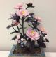 Chinese Cloisonne Rose Quartz Flowers Tree (hand Carved) Metalware photo 1