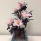 Chinese Cloisonne Rose Quartz Flowers Tree (hand Carved) Metalware photo 3