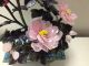 Chinese Cloisonne Rose Quartz Flowers Tree (hand Carved) Metalware photo 4
