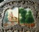 Antique French Silver,  Painted Glass & Silk Coin Purse Chinoiserie Other photo 4