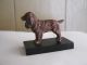Antique Cast Iron Dog - Spaniel? Handpainted Mounted On Black Base Gc Hubley? Metalware photo 3