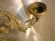 Antique Brass? Lady Figural 3 Candle Candelabra Marble Base Metalware photo 4