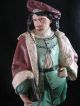 Antique Cast Spelter Statue Of Rembrandt Paint 15 1/4 