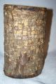 Indian Man Hand Carved Wooden Hard Worm Hole Wood Statue Log Bark Art Carving Carved Figures photo 1