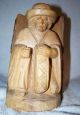 Indian Man Hand Carved Wooden Hard Worm Hole Wood Statue Log Bark Art Carving Carved Figures photo 4
