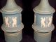 Pair Classical Blue And White Tole Lamps Lamps photo 3
