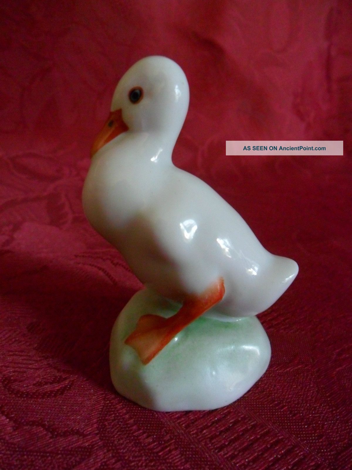 Herend White Duck Figurine Porcelain Antique Figurines photo