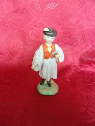 Herend Peasant With Axe In Hungarian Folklore Dress Figurine Porcelain photo