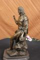 Signed Valli Jesus Christ On Rock Bronze Sculpture Statue Figure Art Nr Metalware photo 9