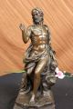 Signed Valli Jesus Christ On Rock Bronze Sculpture Statue Figure Art Nr Metalware photo 3
