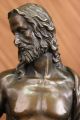 Signed Valli Jesus Christ On Rock Bronze Sculpture Statue Figure Art Nr Metalware photo 8