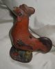 19th Century American Folk Art Redware Rooster Figure Figurines photo 5