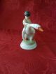 Herend Little Boy On Goose Figurine Porcelain Figurines photo 2