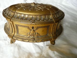 Antique Large French Casket Jewelry Box Louis Xvi Style With Number 247 photo
