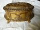 Antique Large French Casket Jewelry Box Louis Xvi Style With Number 247 Metalware photo 2
