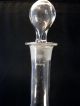 19th C Blown Shaft And Globe Decanter Etched With Grapes And Vines Stemware photo 2