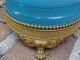 Antique French Opaline Turquoise Dore Bronze Lamp Large Lamps photo 1