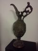 Late 19th C Antique French Bacchanalian Bronzed Gilt Cast Metal Ewer Lamp Base Metalware photo 3