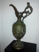 Late 19th C Antique French Bacchanalian Bronzed Gilt Cast Metal Ewer Lamp Base Metalware photo 4