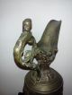 Late 19th C Antique French Bacchanalian Bronzed Gilt Cast Metal Ewer Lamp Base Metalware photo 8