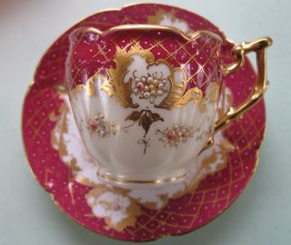 Fine Sevres Cabinet Hand Painted Cup & Saucer photo
