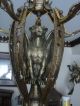 Fantastic French Gothic Gargoyle Bronze/brass Castle Chandelier Metalware photo 2