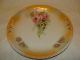 P.  K.  Silesia Plate Creamy White With Pink Roses And Doubled Handled Plates & Chargers photo 1