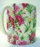Pretty Vntg Victorian Porcelain Mug Cup Carnation Floral Flower Transfer Pattern Mugs & Tankards photo 2