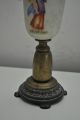Vintage Antique Lamp Base Gold Brass Greek Roman Ceramic Decorative Part Lamps photo 2