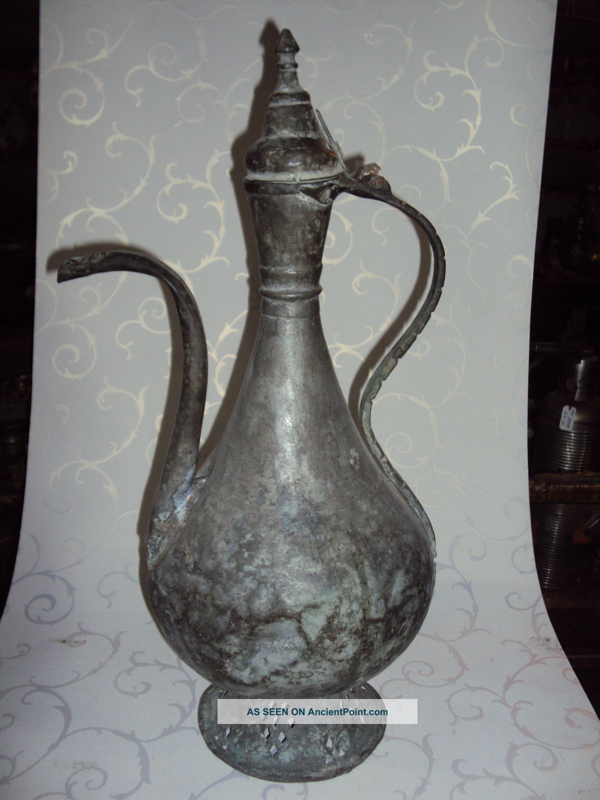 Antique Ottoman Turkish Empire Copper Jug Pitcher Metalware photo