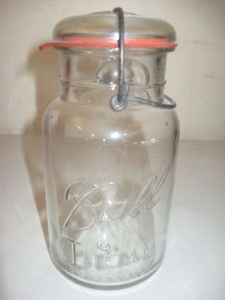 Clear Round Quart Ball Ideal Canning / Fruit Jar photo