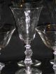 Antique Optic Drapery Pattern Crystal Stemware Set Of 14 Wine Champagne Glasses Stemware photo 2