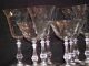 Antique Optic Drapery Pattern Crystal Stemware Set Of 14 Wine Champagne Glasses Stemware photo 3