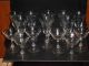 Antique Optic Drapery Pattern Crystal Stemware Set Of 14 Wine Champagne Glasses Stemware photo 4