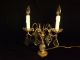 Pair Of Antique French Crystal Girandoles Table Lamps 19th.  C.  Louis Xv Style Lamps photo 6